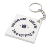 MDF Key Chain White Key Ring (Double Side Square Shape)