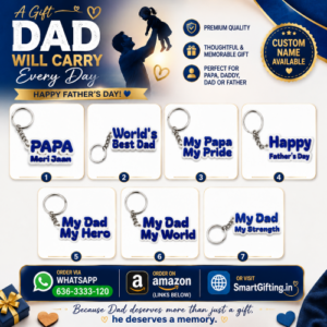 Father's Day Key Chain White Key Ring